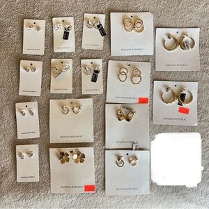 Brand New 16 Banana Republic Earrings Great for Posh Show Givvys MSRP $38-48 Lot